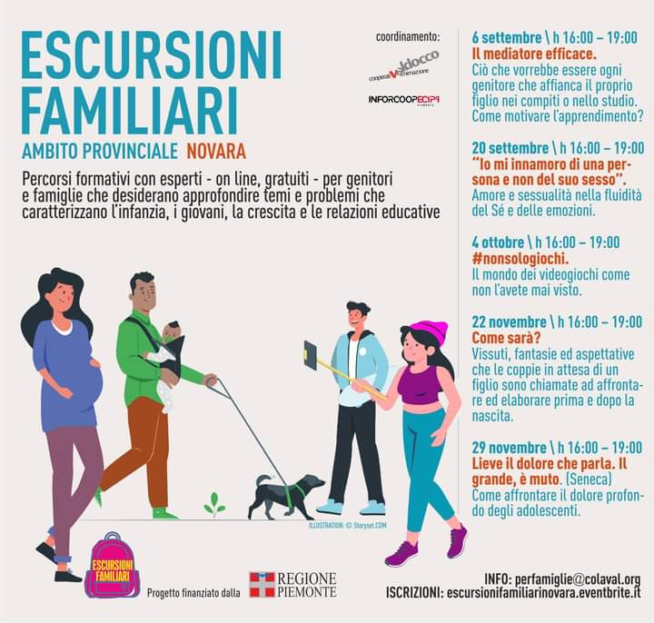 Scopri di più sull'articolo Incontri formativi per famiglie a Novara ed on-line