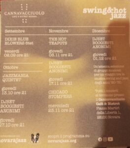 Scopri di più sull'articolo Cannavacciuolo a Novara propone Swing&hot jazz