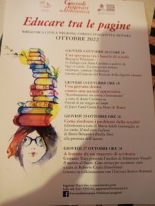 Scopri di più sull'articolo I giovedì letterari alla Biblioteca Civica Negroni per tutto il mese di ottobre