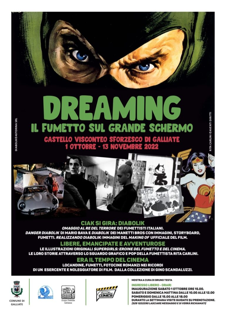 Scopri di più sull'articolo Al Castello di Galliate arriva Dreaming: la mostra sui fumetti, con uno speciale omaggio a Diabolik! Inaugurazione il 1 ottobre!