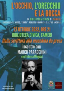 Scopri di più sull'articolo Incontro speciale “Dalla scrittura alla macchina da presa”. Curiosi? La Biblioteca di Cameri vi aspetta!