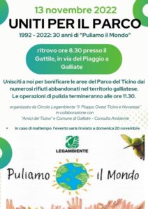 Scopri di più sull'articolo Puliamo insieme il parco del Ticino