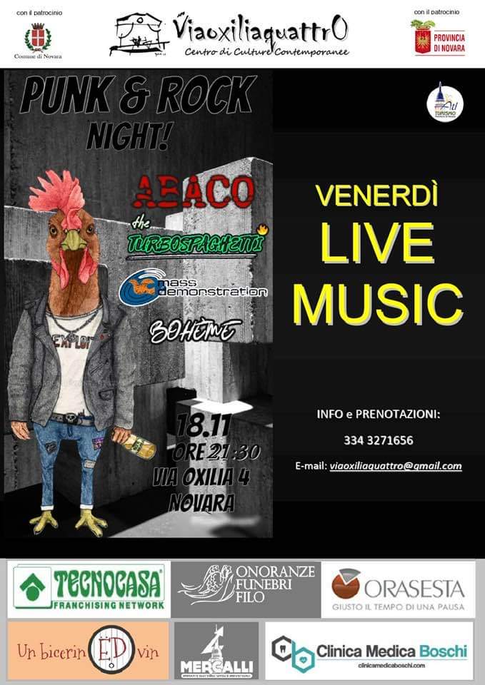 Scopri di più sull'articolo Musica punk and rock in via Oxilia 4 a Novara