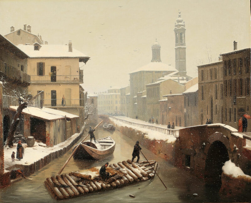 7. Canella Carlo Porta Tosa in Milano (il 22 marzo 1848), olio su tela 74 x 94,5 cm