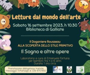 Scopri di più sull'articolo Letture per bambini e ragazzi alla biblioteca di Galliate