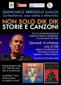 Scopri di più sull'articolo Tributo ai Dik Dik e presentazione del libro a Novara in Via Oxilia 4