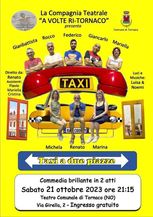 Scopri di più sull'articolo Al teatro comunale di Tornaco lo spettacolo Taxi