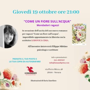 Scopri di più sull'articolo Alla Tana di Grisù la presentazione del libro “Come un fiore sull’acqua”