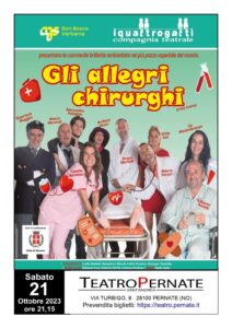 Scopri di più sull'articolo Al Teatro di Pernate vi aspetta la commedia “Gli allegri chirurghi”