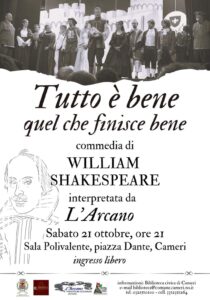 Scopri di più sull'articolo Commedia di Shakespeare a Cameri “Tutto è bene quel che finisce bene”