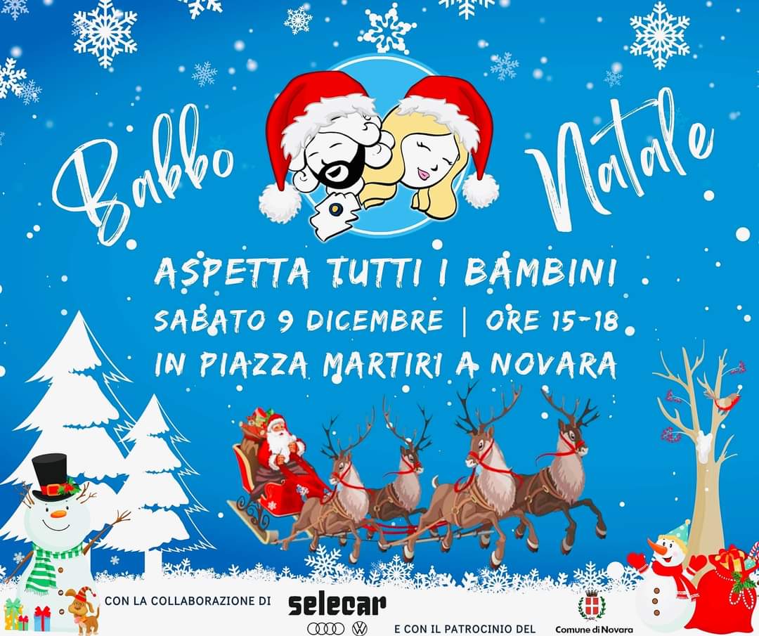 Scopri di più sull'articolo Sabato 9 dicembre Babbo Natale aspetta tutti i bambini in Piazza Martiri a Novara