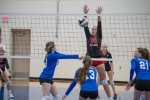 women playing volleyball