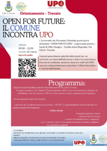 Open for Future: UPO incontra i giovani a Trecate