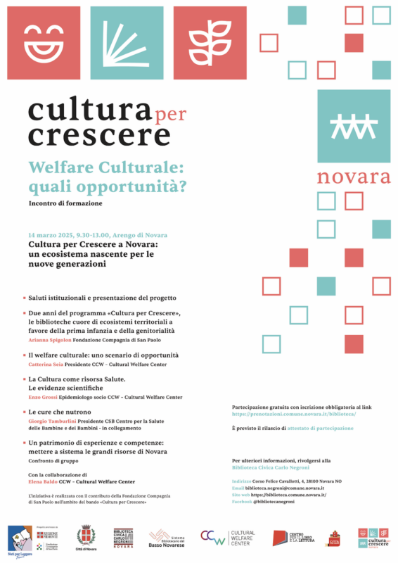 “Cultura per Crescere”: al via a Novara un progetto per la prima infanzia