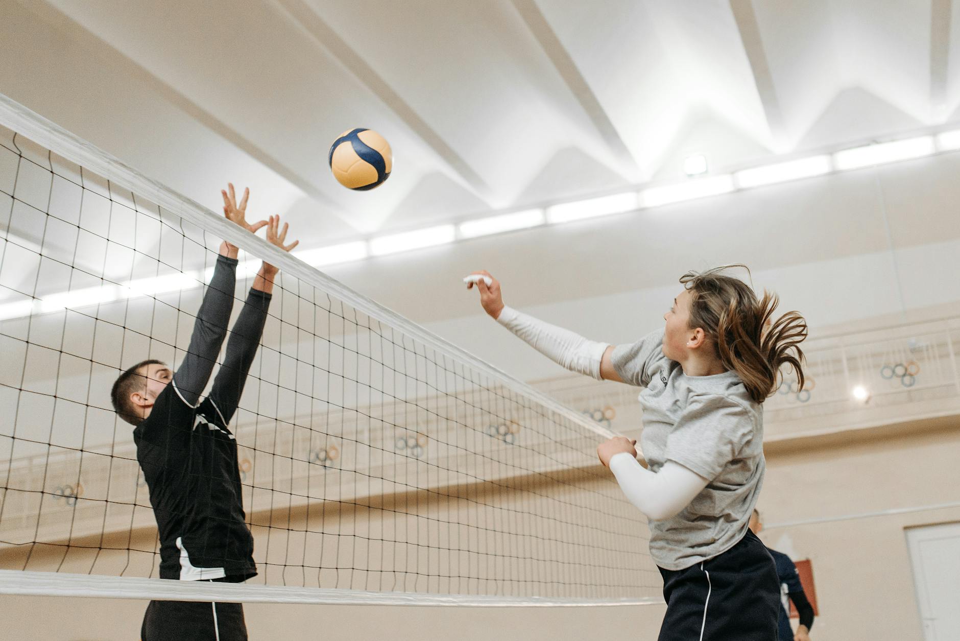 people playing volleyball