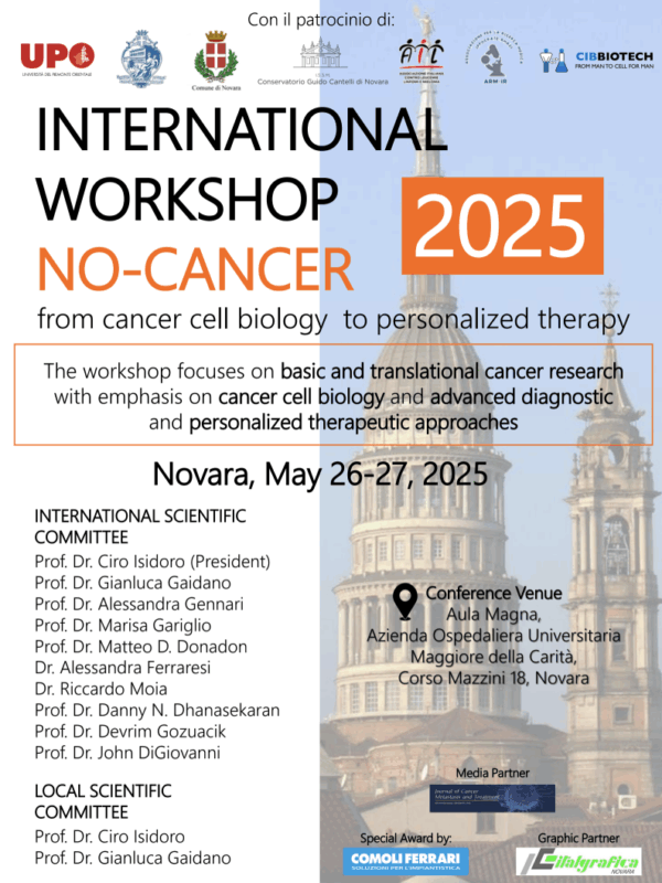 "NO-Cancer 2025": a Novara il futuro della ricerca oncologica
