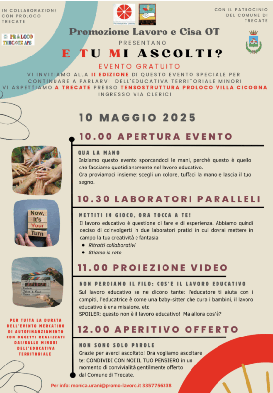 “E tu mi ascolti?”: a Trecate la seconda edizione dell’evento sull’Educativa territoriale