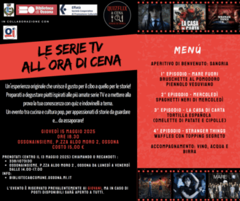 Cena con le Serie TV: Degustalibri arriva a Ossona