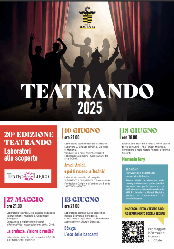 Teatrando 2025: giovani e teatro protagonisti a Magenta