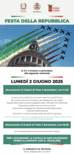 Novara celebra il 2 giugno: cerimonia solenne per la Festa della Repubblica