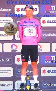 Scopri di più sull'articolo Giro Next Gen 2025 (1) : Schwarzbacher vince la cronometro ed è la prima Maglia Rosa ! di Federico La Capria