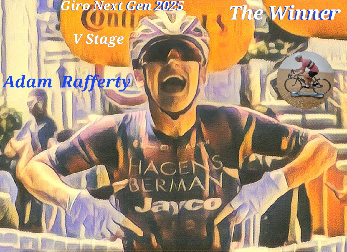 Scopri di più sull'articolo Giro Next Gen 2025 (5) : a Gavi vince Rafferty e Tuckwell prende la Maglia Rosa ! di Federico La Capria