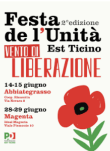 Magenta ospita la Festa de l’Unità Est Ticino il 28 e 29 giugno
