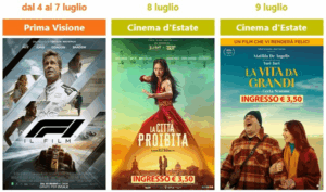 magenta, cinema estate, cinemateatronuovo, film luglio, cultura, f1 il film, la città proibita, la vita da grandi, prime visioni, ministero della cultura,