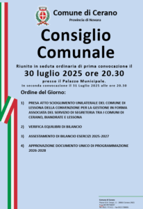 Cerano Consiglio Comunale