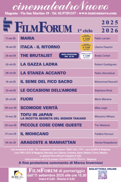 Filmforum 2025/2026 al Cinemateatronuovo di Magenta