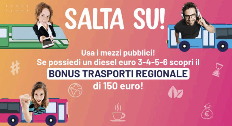 Bonus Trasporto Pubblico Locale: 150 euro per chi possiede un’auto diesel - Novara - Piemonte