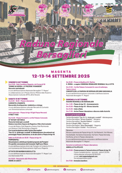 Magenta ospita il Raduno Regionale dei Bersaglieri dal 12 al 14 settembre