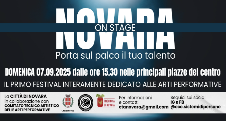 Novara On Stage: il centro città si trasforma in palcoscenico