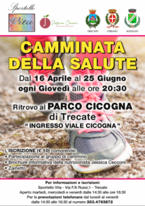 Trecate, al via la “Camminata della Salute” - dal 16 aprile al 25 giugno, ogni giovedì alle ore 20:30
