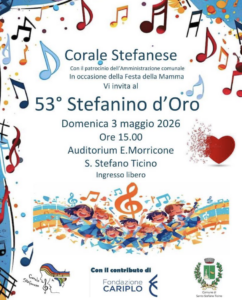 Domenica 3 maggio 2026 alle ore 15.00 Stefanino D'oro