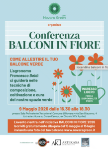 Novara fiorisce: torna “Balconi in fiore 2026” - 9 e 15 maggio