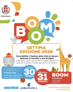 BOOM 2026: Novara si trasforma nella città dei bambini