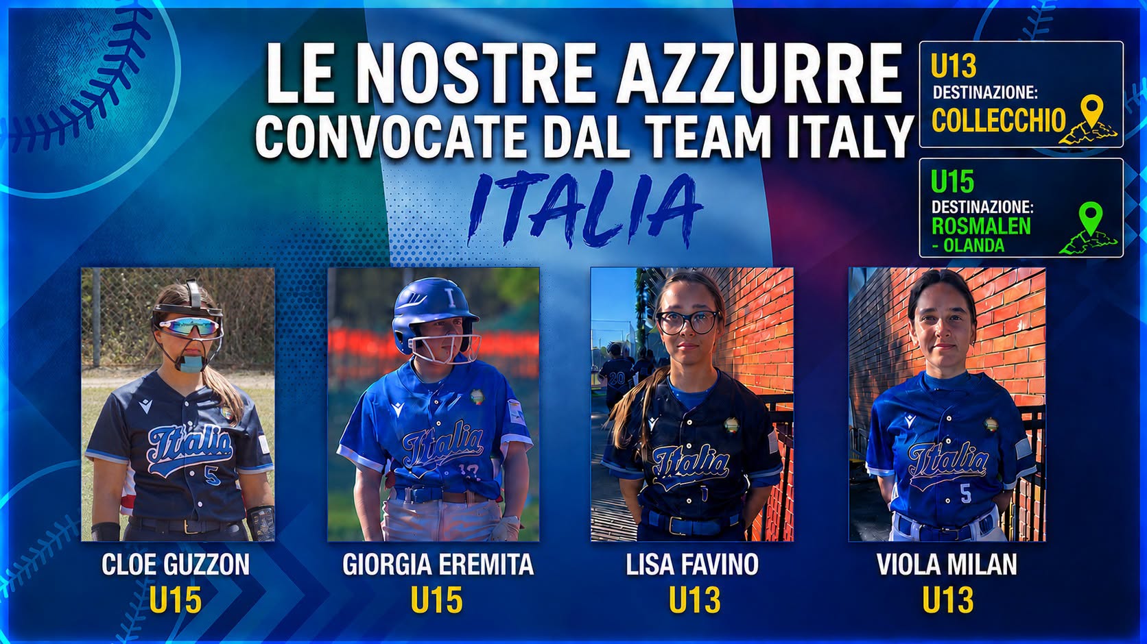 Scopri di più sull'articolo Il PortaMortara Baseball e Softball si veste di AZZURRO