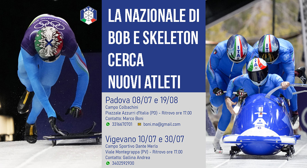 Scopri di più sull'articolo A Vigevano giovedì 30 luglio si cercano nuovi talenti per le squadre di skeleton e bob pista artificiale