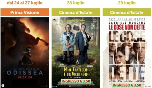 Cinema a Magenta: Odissea e due appuntamenti con il Cinema d’Estate