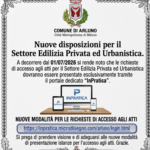 Arluno - Nuova modalità per l'accesso agli atti dell'Ufficio Edilizia Privata e Urbanistica