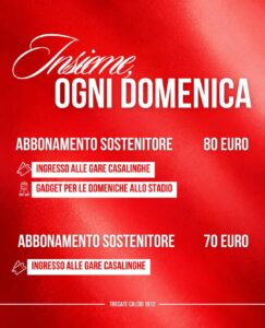 Scopri di più sull'articolo ASD TRECATE CALCIO – LA CAMPAGNA ABBONAMENTI