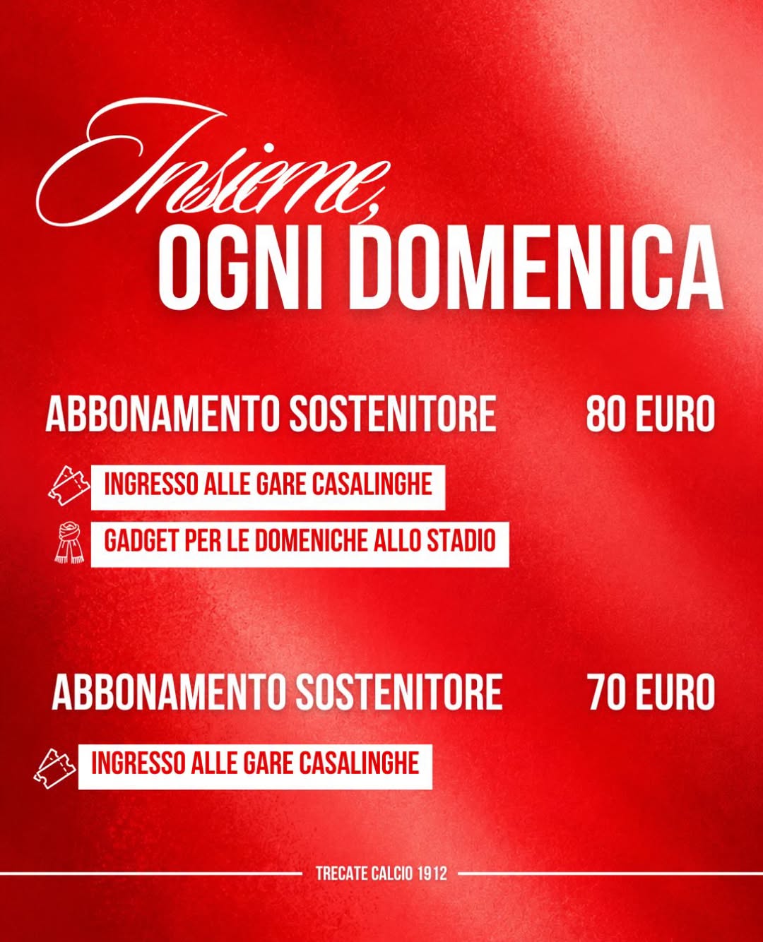 Scopri di più sull'articolo ASD TRECATE CALCIO – LA CAMPAGNA ABBONAMENTI