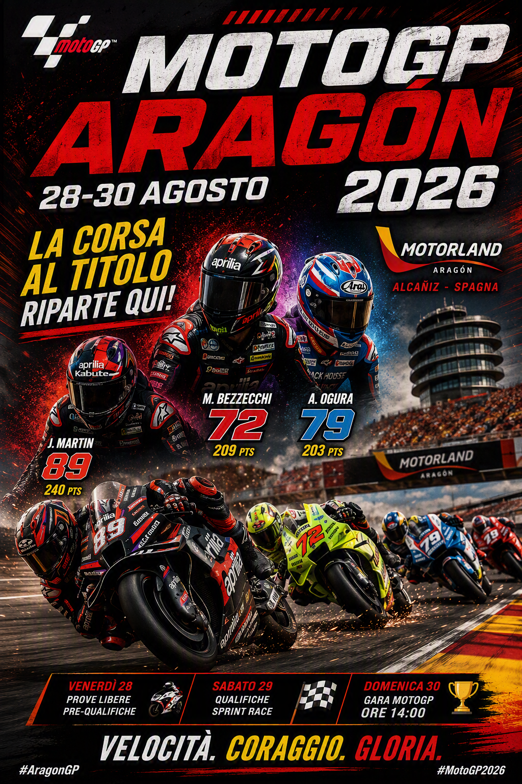 Scopri di più sull'articolo MotoGP Aragon: riparte la corsa al titolo…