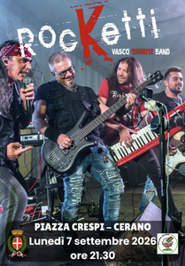 Cerano, il 7 settembre la Rocketti Band omaggia Vasco Rossi