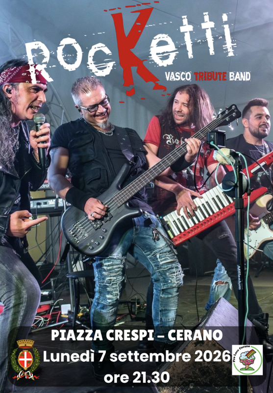 Cerano, il 7 settembre la Rocketti Band omaggia Vasco Rossi