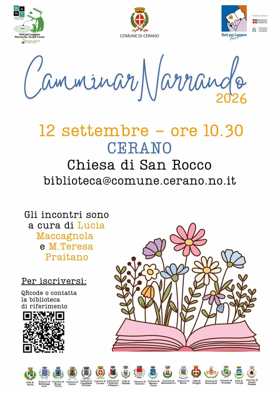 Cerano, “CamminarNarrando 2026”: letture e laboratorio creativo per i più piccoli - 12 settembre
