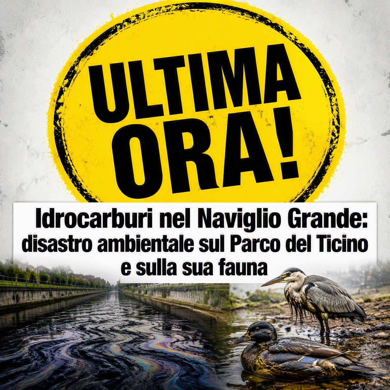 Scopri di più sull'articolo Idrocarburi nel Naviglio Grande: un disastro ambientale che minaccia il Parco del Ticino e la sua fauna
