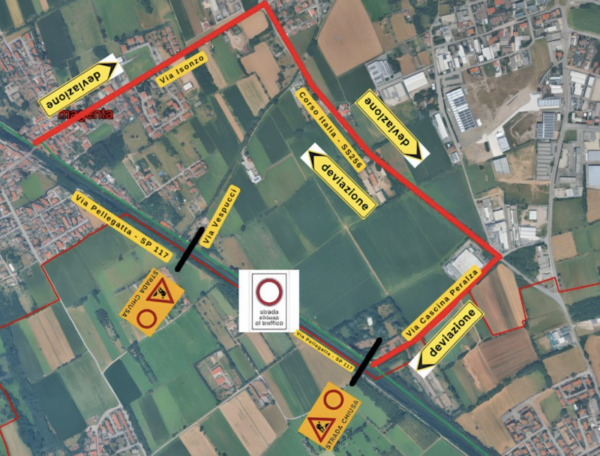Magenta, chiude temporaneamente la SP 117 in via Pellegatta per lavori urgenti - Dal 21 al 25 settembre