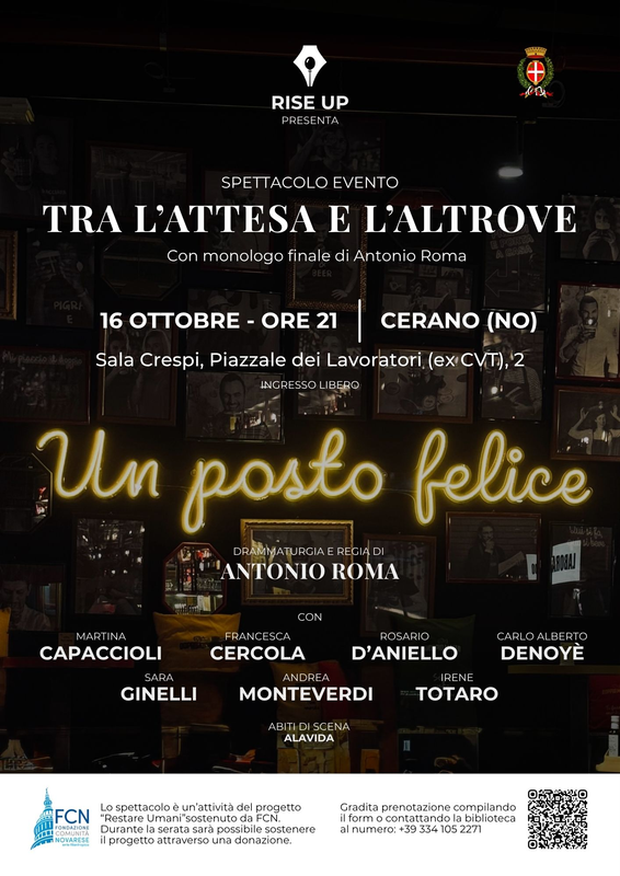 Cerano, 16 ottobre 2026 ore 21:00: in scena “Tra l’attesa e l’altrove”